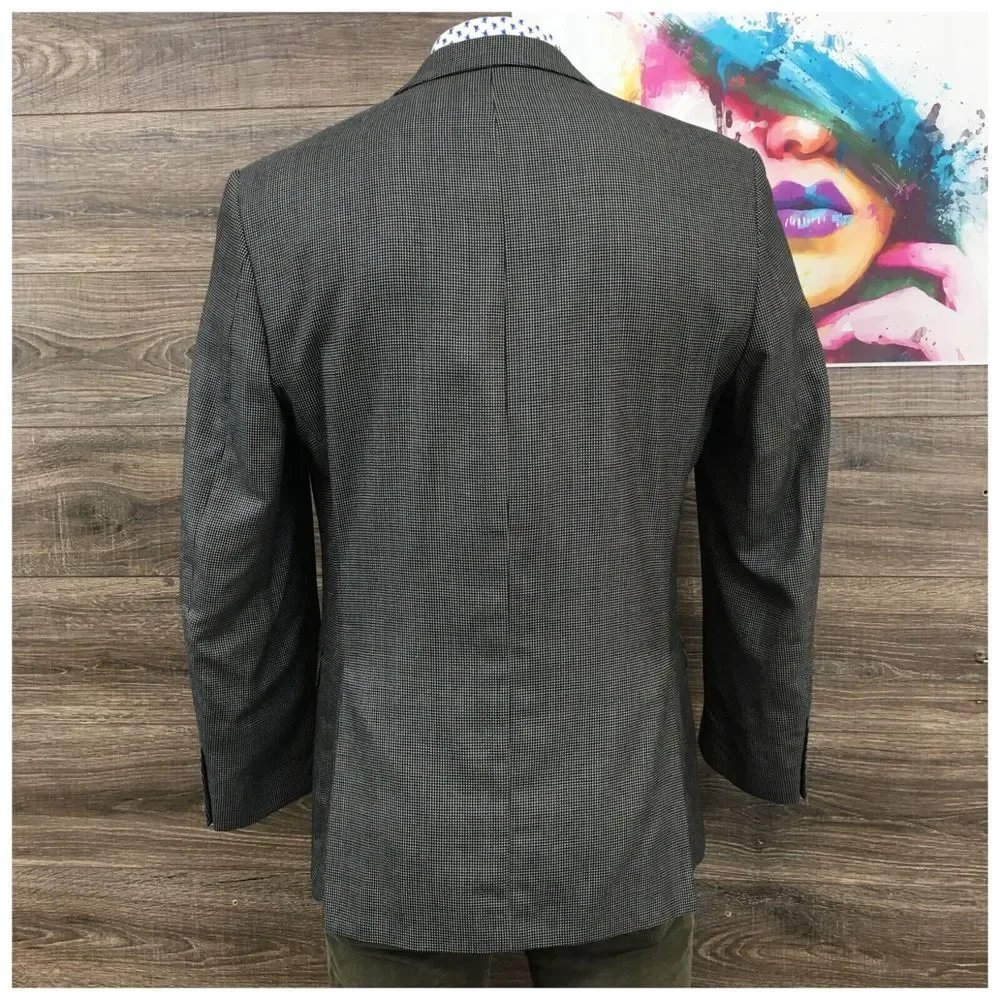 Calvin Klein Mens Blazer Sport Coat Casual Jacket Size‎ 42L Wool Silk Suit